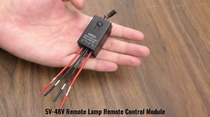 Mini Remote Control Light Switch, 5V/12V/48V Relay Switch, Wireless Remote Switch with 328FT Long Range for LED Lights Household Appliances Garage Door Water Pump Fans