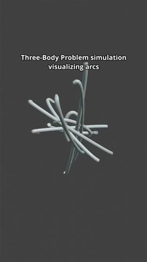 Three-Body Problem simulation visualizing arcs
