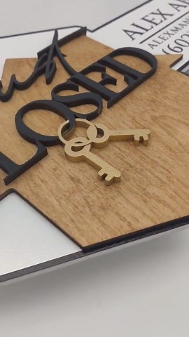 Just Closed, 3D Key Sold Sign, Closing Photo Prop, Wood House, Key Sign for Realtors, Realtor Gift, Closing Sign, Sold Sign, Custom - Etsy