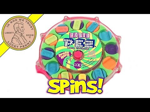 Motorized Power PEZ Dispenser & Sour PEZ Candy, "Spinalicous"!