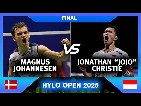 (FINAL) "JOJO" Jonatan CHRISTIE vs Magnus Johannesen | Hylo Open 2025