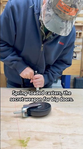 Spring-Loaded Casters — The Secret Weapon for Big Doors!