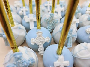 Baptism, First Holy Communion Cake Pops! Available in Any Color Combination - Etsy