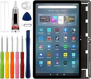 [New] Duotipa LCD Display Touch Screen Digitizer Assembly Replacement for Amazon Kindle Fire Max 11 2023 with Technical Repair Tools Kit-Black.
