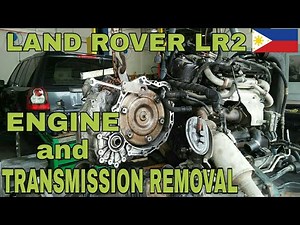 ENGINE AND TRANSMISSION REMOVAL | LAND ROVER LR2. #RearCrankshaft #LeakingOIL #Engine #Transmission