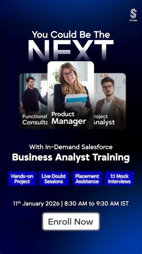 S2 Labs by Shrey Sharma | Cloud Training Institute | Your next high-growth role might be closer than you think. Get job-ready as a Salesforce Business Analyst with hands-on projects, live... | Instagram