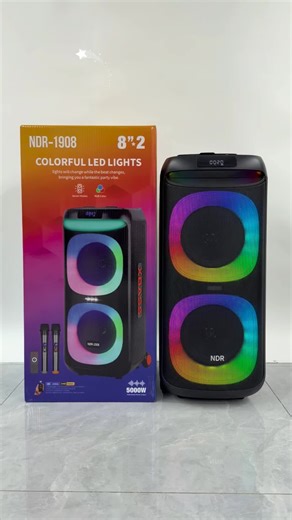 mr.Zhenghe.Speaker.and.tv on Instagram: "Party Atmosphere Maker! 🎉 NDR BAAB Portable Party Speakers 🔊 Rich stereo & deep bass, fill any space with vibrant sound 💫 18-color RGB lights, sync seamlessly to music beats 🚨 MOQ = 10 PCS! 🚨 (Retail requests ignored) 💵 NDR BAAB Factory rates Secure orders: +8613710194056 #PartySpeakerWholesale"