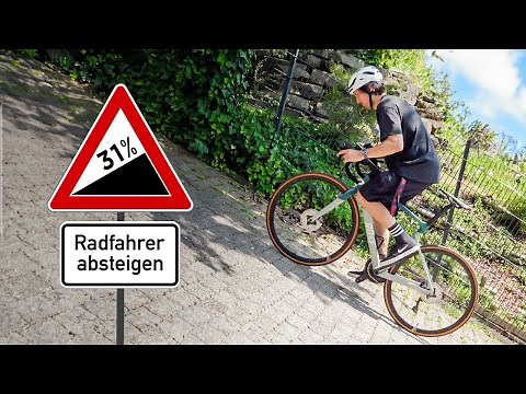 Deutschland's steilste Straße (31%) mit dem Fahrrad bezwingen!