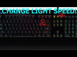 How to adjust light speed on Logitech G213 Prodigy! (WITHOUT G HUB!)