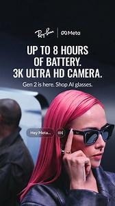 Longer battery life. Enhanced video recording. Next-gen Ray-Ban Meta glasses are here. Get your pair today. | Ray-Ban Meta