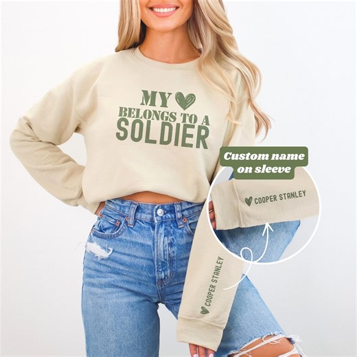 Custom Army Girlfriend, National Guard Wife, Personalized Military Shirt and Sweatshirt - Etsy