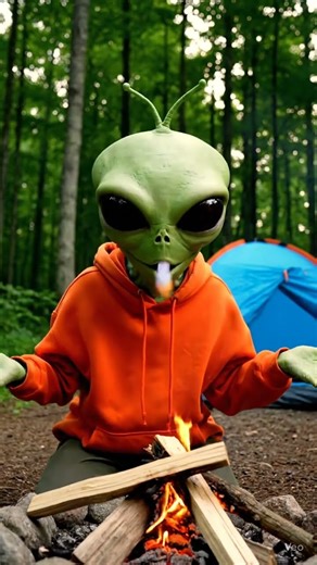 This Alien has a secret for camping.