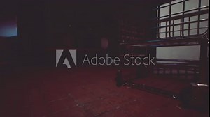 old industrial laundry machines in laundromat