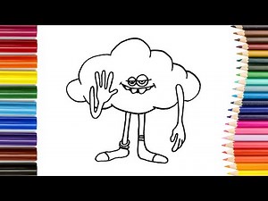 🌈☁️ HOW TO DRAW CLOUD GUY FROM TROLLS EASY 🖌️🎨 DRAW TROLLS WORLD TOUR STEP BY STEP FOR KIDS