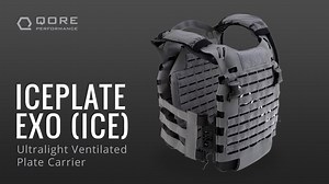 Qore Performance Iceplate EXO Ultralight Ventilated Plate Carrier(Color: Black)
