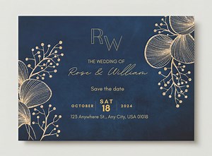 Navy & Gold Wedding STD - Digital Download or Print on Demand - Etsy