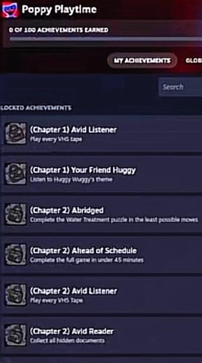 Poppy Playtime Steam Achievements?! ⚙️