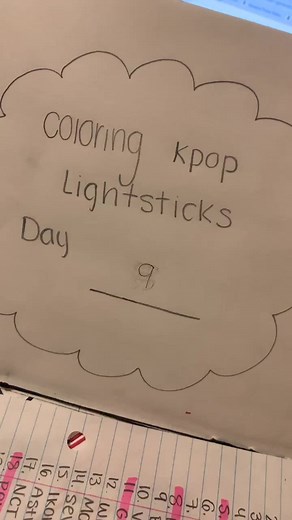 Coloring Kpop Lightsitcks Day 9 #bts #kpop #namjoon #seokjin #taehyung #jimin #yoongi #hoseok #jungkook