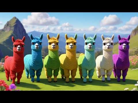 Five Little Llamas Hum Hum Hum | Gentle Animal Songs & Counting for Toddlers
