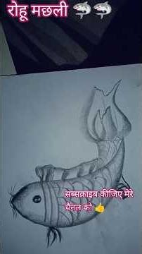 How to Draw a Realistic Rohu Fish with Pencil Shading 🐟 | Step by Step Tutorial