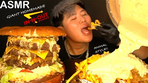 World’s Biggest In-N-Out Triple Burger & Animal Style Fries Mukbang!