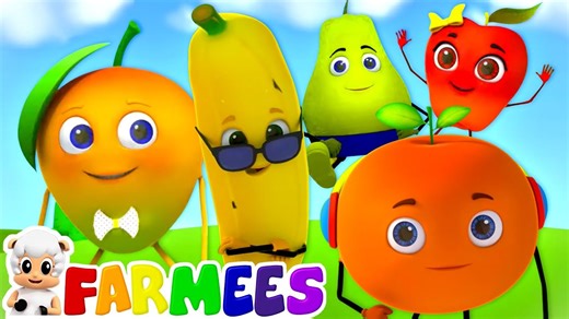 Five Little Fruits, Fruits Song For Kids - Nursery Rhymes & Baby Song