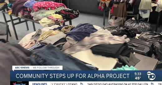 'I was just floored': Community steps up with donations after flooding at Alpha Project shelter