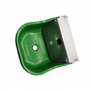 [Hot Item] Wall-Mounted Floor Float Waterer Made of Cast Iron Green Coated Powder Float Calve Water Trough