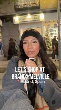 Let's shop at the Brandy Melville store in 📍Madrid, Spain #haul #brandymelville #tryonhaul #vlog
