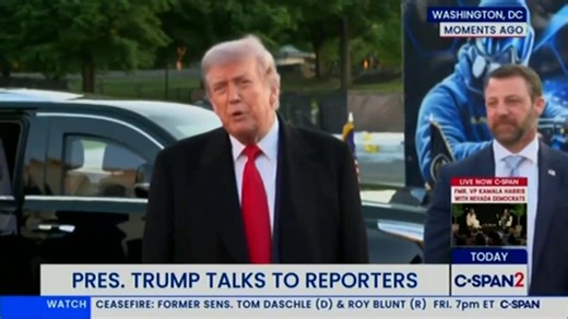 Trump attacks reporter over question about Iran war during visit to Lincoln Memorial Reflecting Pool