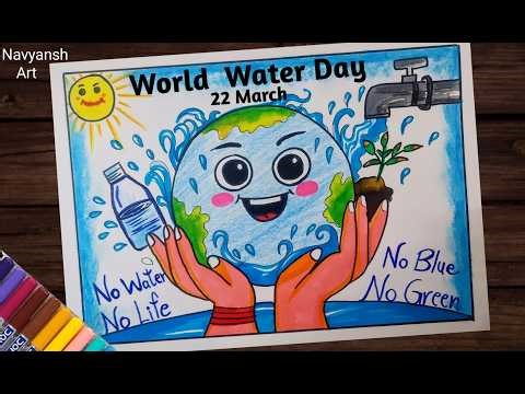 World Water Day drawing / Save Water poster drawing / World Water Day 2026 / Water and Gender theme