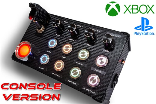XBOX S/X Play Station PS5 Button Box Sim Racing Metal Push Buttons RGB Multicolor Button Box Luminous Console Start Lighted Toggle Switch Buttonbox - FLY Sim Control