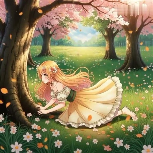 A fairy in the forest #anime #animation #animelovemoments #fall #cute #ai #fairy #forest