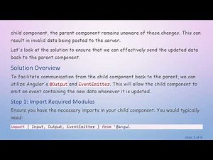How to Pass Back Data from Parent to Child Component in Angular