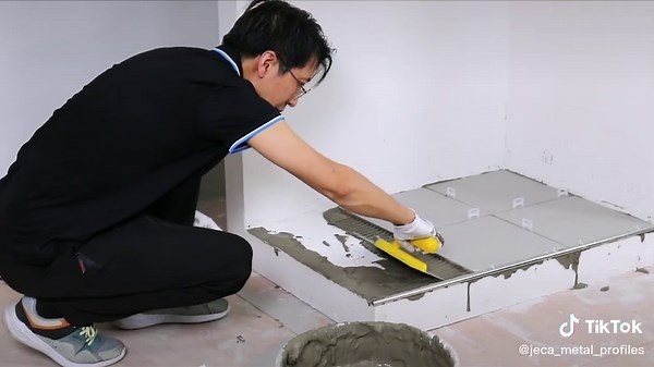 Application Of Stainless Steel R-Shaped Decorative Strip#decorative #tile #tile trim#stainless #stainlesssteel #tile edging trim#floor trim#edging