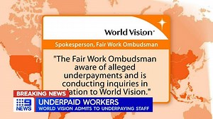 #BREAKING: World Vision Australia has been underpaying nearly 250 staff members, up to $8.9 million. #9News | 9 News