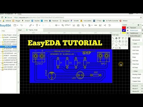 HOW TO DESIGN A CIRCUIT AND PCB ON EASYEDA , TUTORIAL VIDEO ?