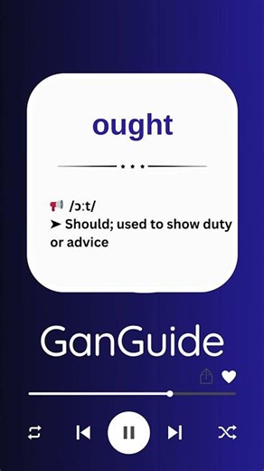 B1 English Word: OUGHT | Meaning & Pronunciation