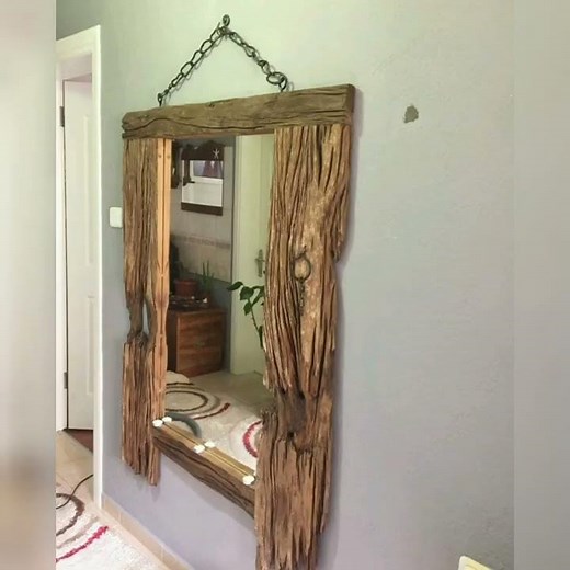 DIY Rustic mirror frame ideas/DIY Home decor ideas