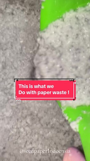 We recycled plantable seed paper into new plantable seed paper and make the paper growing and compost away when palnted in the soil !