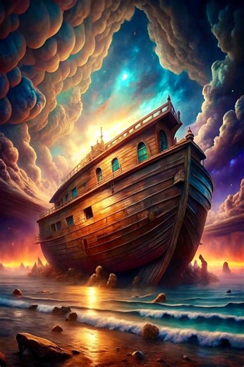 “From Flood to Mountain: The Ark’s Five-Month Voyage” Noah’s ark drifted on the floodwaters for five months before it finally came to rest on the mountains of Ararat. The flood began when the rains started, and the waters continued to rise until the ark was lifted high above the earth. After many long days with no land in sight, God caused the waters to begin receding. At the end of five months—on the seventeenth day of the seventh month—the ark settled on Mount Ararat, marking the beginning of