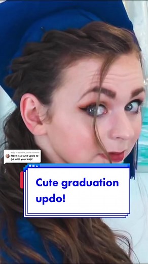 Cute and Easy Graduation Updo Hairstyle Tutorial