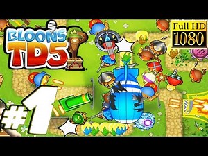 Bloons TD 5 Gameplay Pt 1 - Monkey Lane Is Insane! - PC Walkthrough Strategy - GPV247