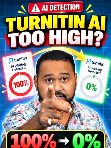 Turnitin AI percentage too HIGH? 😳 100% ➡️ 0%?! . Writing a thesis can already be stressful, especially when working on Chapter 1 Introduction, Background, Problem Statement, Research Gap, Chapter 2 Literature Review, Chapter 3 Methodology, Chapter 4 Data Analysis, and Chapter 5 Conclusion. . Then suddenly… your Turnitin AI detection percentage is high. 😰 . Many students may use tools such as Grammarly, QuillBot, Stealth Writer, Walter Write, Undetectable AI, Paperbleach, GPTHuman, BypassGPT, 