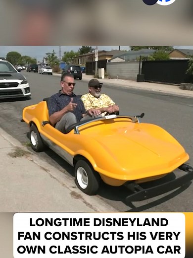 A fully-functional vintage Disneyland Autopia car is the pride and joy of the ultimate Disney fan, who can get behind the wheel anytime he likes. Read more at the link. #disneyland #autopia