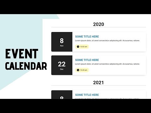 How To Design An Event Calendar For Your Website