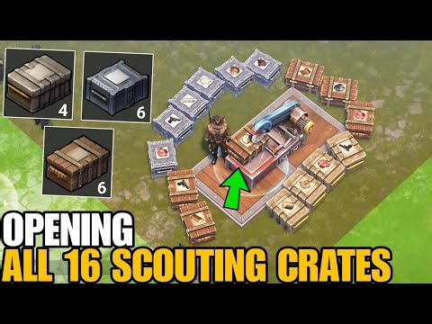 OPENING ALL 16 SCOUTING CRATES! WHICH ONE IS THE BEST? - Last Day on Earth: Survival