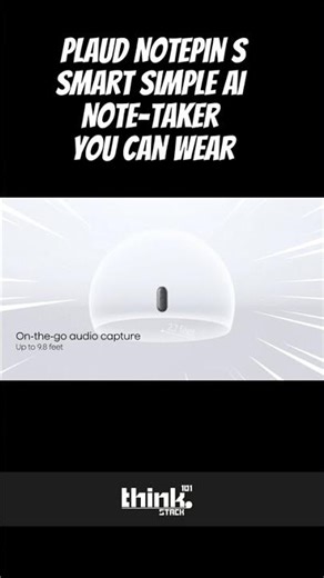 Plaud Notepin S - Smart, simple AI note-taker you can wear. #ces2026 #ai #tech #productivity