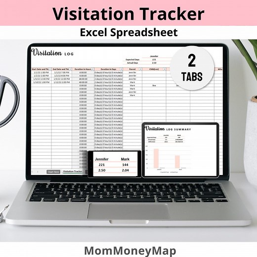 Child Custody Visitation Days Tracker Excel Spreadsheet, Child Custody Visits, Supervised Visitation Log, Child Visitation Schedule Template - Etsy