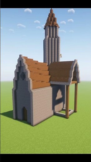 Minecraft how to build Medieval Monastery! | #shorts